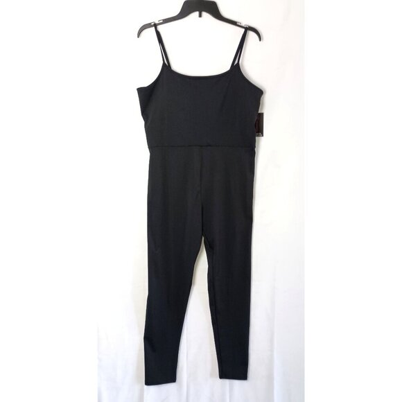 NoBo Black Spaghetti Strap Jumpsuit Stretchy Slim Leg Size XL NWT - Picture 2 of 8